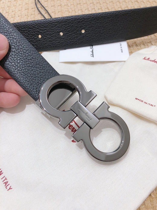 SF菲拉格慕-枪色扣-荔枝纹+树膏皮 商品图0