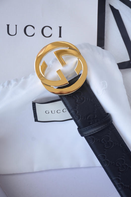 GG压花金扣男士腰带 商品图2