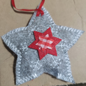 布艺装饰（灰色星星）