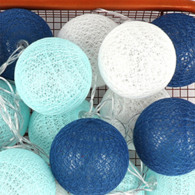 棉线球灯（蓝色海洋）