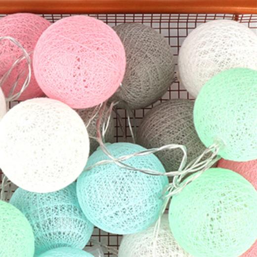棉线球灯（马卡龙色） 商品图0