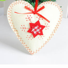 布艺装饰（白色心形）