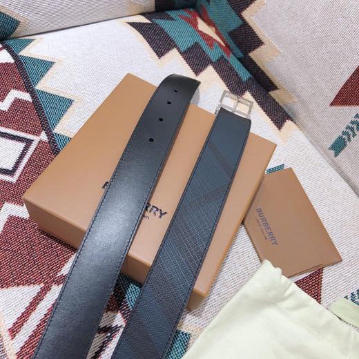 BBR巴宝莉-蓝色格纹-银扣 商品图5