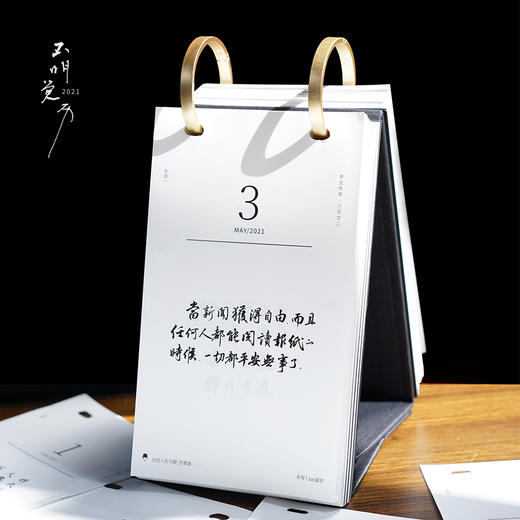 日历馆:一起练字《不明觉历日历2021》创意手写体日历台历2021 商品图3