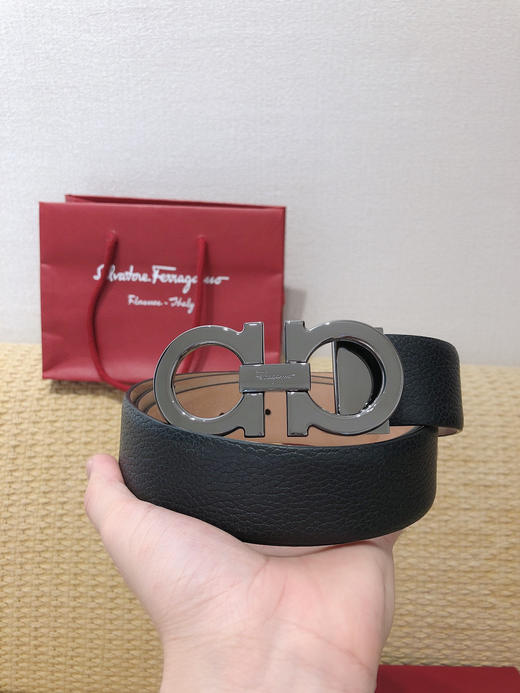 SF菲拉格慕-枪色扣-荔枝纹+树膏皮 商品图2