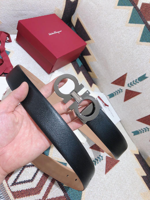 SF菲拉格慕-枪色拼色扣-手掌纹+树脂皮 商品图1