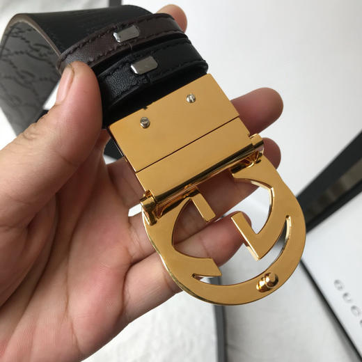GG压纹金扣双面可用男士腰带 商品图4