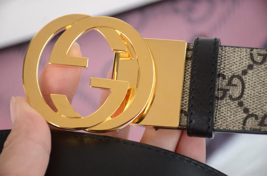 GG老花金扣双面可用男士腰带 商品图8