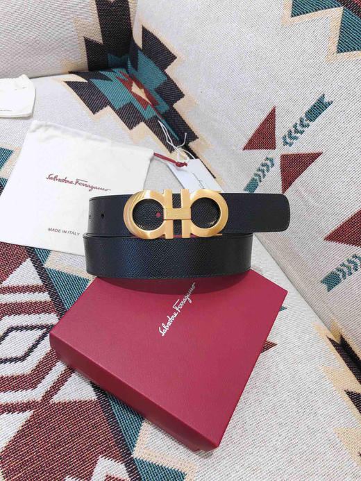 SF菲拉格慕-金色扣-掌纹牛皮 商品图2