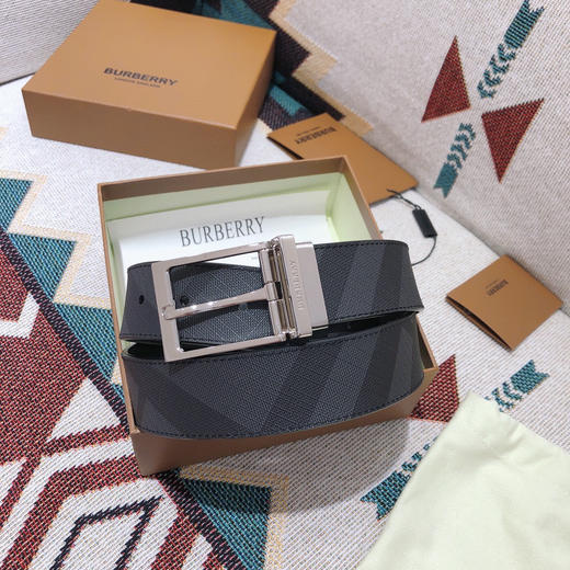 BBR巴宝莉-黑色格纹-银扣 商品图2