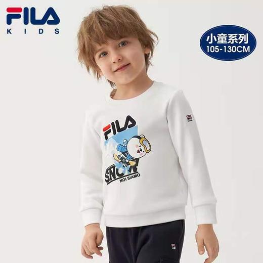 点此购买 斐乐儿童加绒圆领卫衣 熊喵168723 商品图1