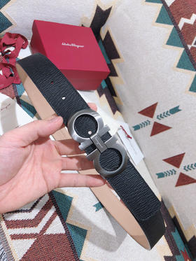 SF菲拉格慕-枪色扣-水波纹牛皮