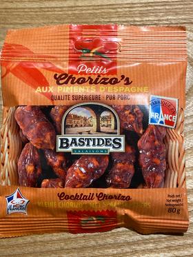 Bastides Snacking Balls Dry Saucissons Chorizo 80g  百思达克里索小香肠80克