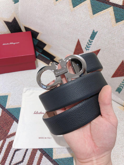 SF菲拉格慕-枪色扣-荔枝纹牛皮 商品图1