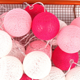 棉线球灯（粉色少女心）