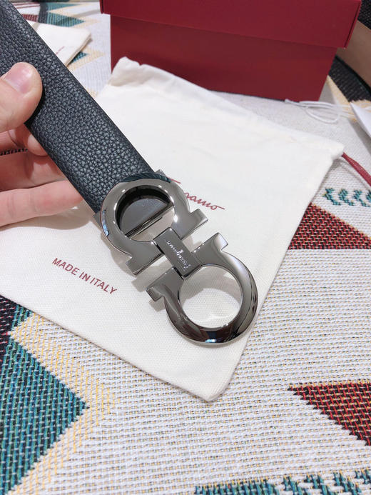 SF菲拉格慕-枪色扣-荔枝纹牛皮 商品图0