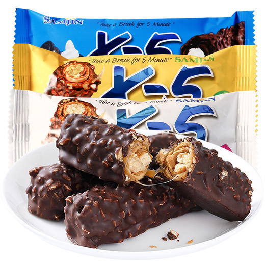 KJ 韩国进口X-5榛果x5巧克力棒花生夹心长条36g零食品（代可可脂） 商品图1