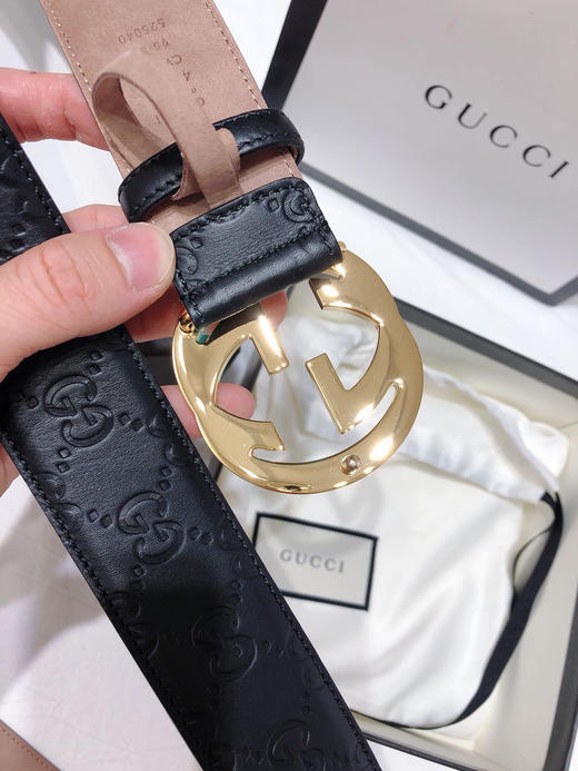 GG压纹金扣男士腰带（反面树脂皮） 商品图3