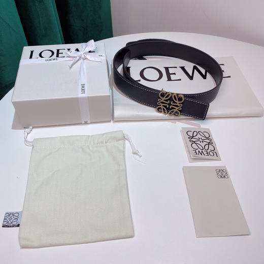 罗意威-复古银扣-黑色男士腰带 商品图5