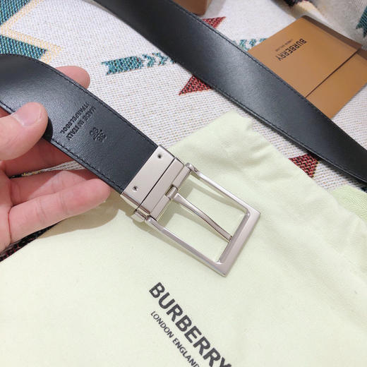 BBR巴宝莉-蓝色格纹-银扣 商品图4