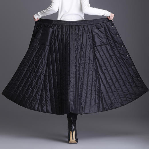 2020冬季新款高腰a字 一片式大摆羽绒棉半身裙  AL2002 商品图3