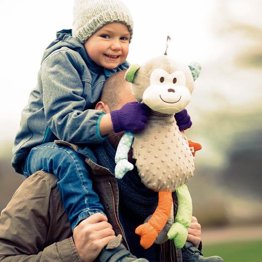 【双十二】德国fashy儿童卡通小猴充注水热水袋微波防爆暖水袋毛绒暖手宝宝 商品图0