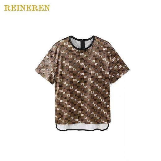 定制丝绒印花R字短上衣 商品图1