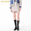 牛仔拼接格纹短裙 商品缩略图0