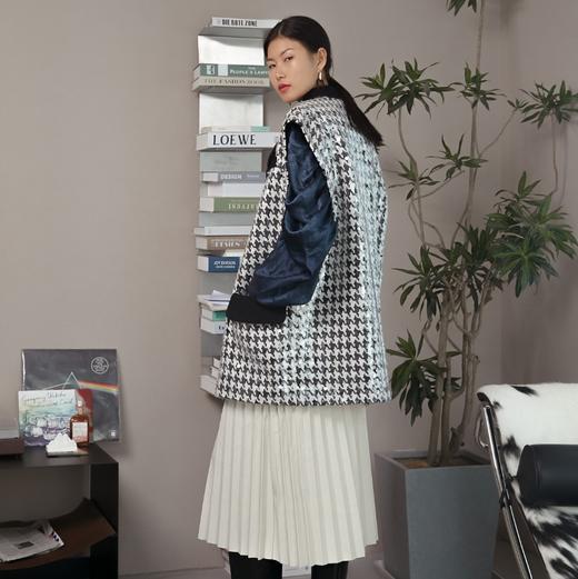 绵羊皮压褶半裙 商品图0