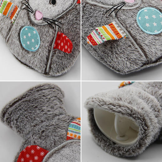 【双十二】德国fashy儿童热水袋pvc老鼠毛绒可微波防爆男女暖手袋孕妇暖宝宝 商品图2