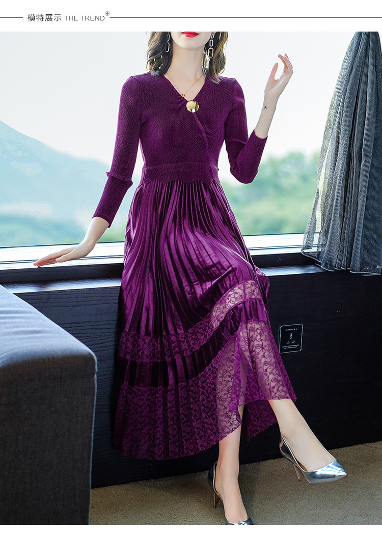 ahm-mds6976金丝绒连衣裙2020秋冬女装时尚气质显瘦高弹保暖中长款大