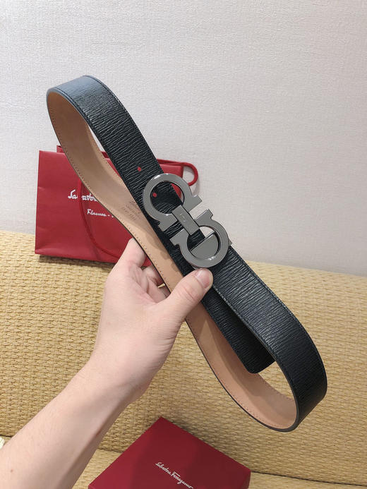 SF菲拉格慕-枪色扣-水波纹+树膏皮 商品图3