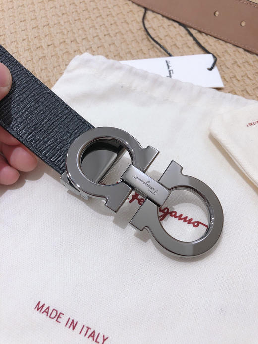 SF菲拉格慕-枪色扣-水波纹+树膏皮 商品图0