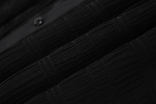 肌理感透视泡泡袖宽松衬衫 商品图6