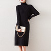 气质名媛风，纯色针织a字高领连衣裙DB897 商品缩略图4