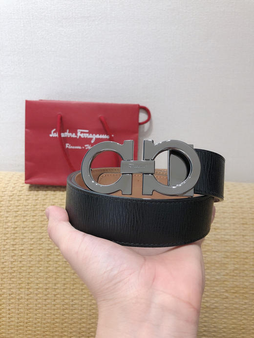 SF菲拉格慕-枪色扣-水波纹+树膏皮 商品图2