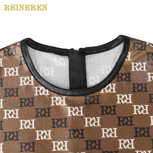 定制丝绒印花R字短上衣 商品图3