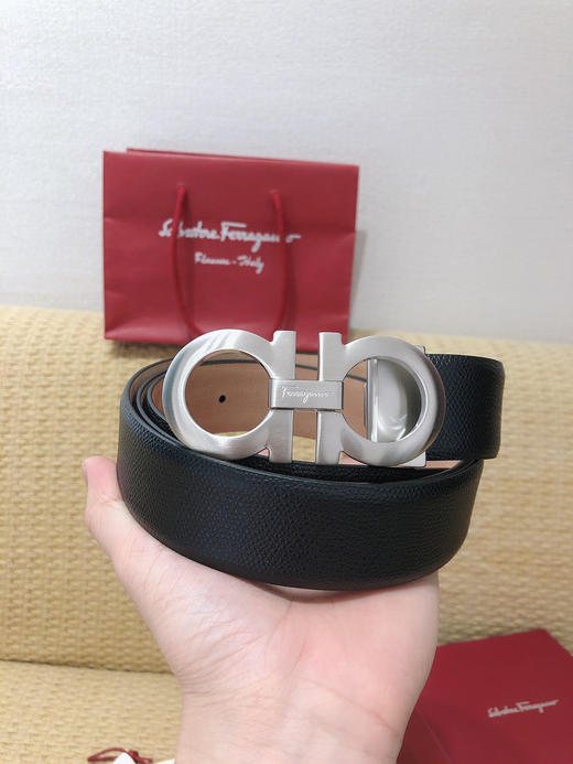 SF菲拉格慕-银色扣-手掌纹+树膏皮 商品图2