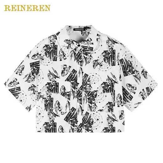 女战士印花短上衣 商品图1