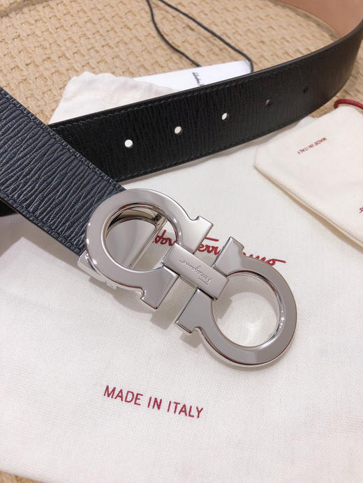 SF菲拉格慕-银色扣-水波纹+树膏皮 商品图0