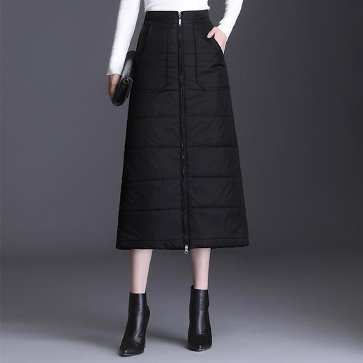 2020冬季新款高腰a字 一片式大摆羽绒棉半身裙  AL2002 商品图2