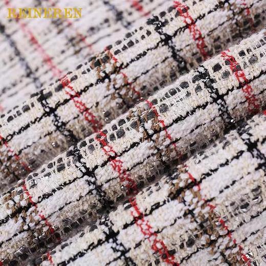 牛仔拼接格纹短裙 商品图4