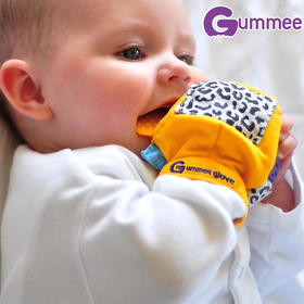 【双十二】Gummee Glove婴儿牙胶手套 防掉落宝宝无毒硅胶安抚玩具牙胶