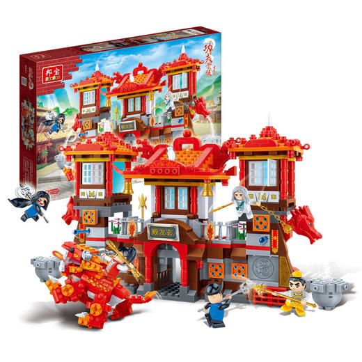 邦宝小颗粒功夫奇侠趣味益智积木教玩具玄龙殿6601 商品图2