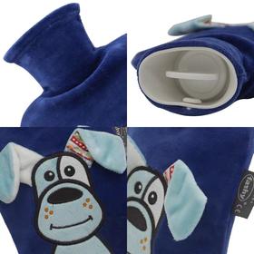 【双十二】德国fashy儿童热水袋0.8L小狗pvc暖宫充注水防爆暖水袋拆洗热水袋