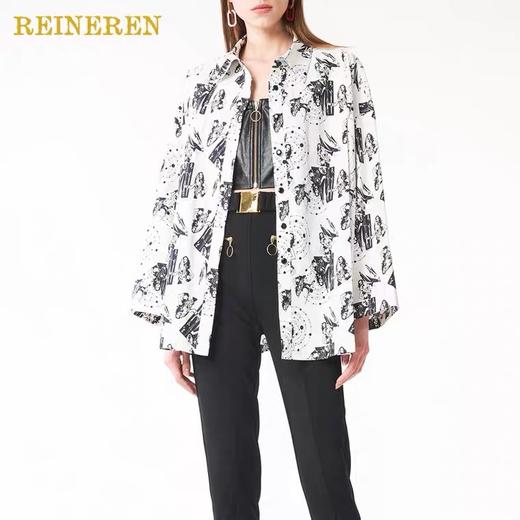 女战士印花宽松衬衫 商品图0