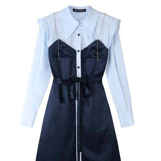 假两件亮钻长袖衬衫 商品图2