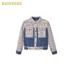 格纹拼接牛仔夹克 商品缩略图1