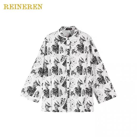 女战士印花宽松衬衫 商品图1