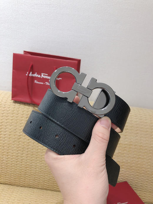 SF菲拉格慕-枪色扣-水波纹+树膏皮 商品图1